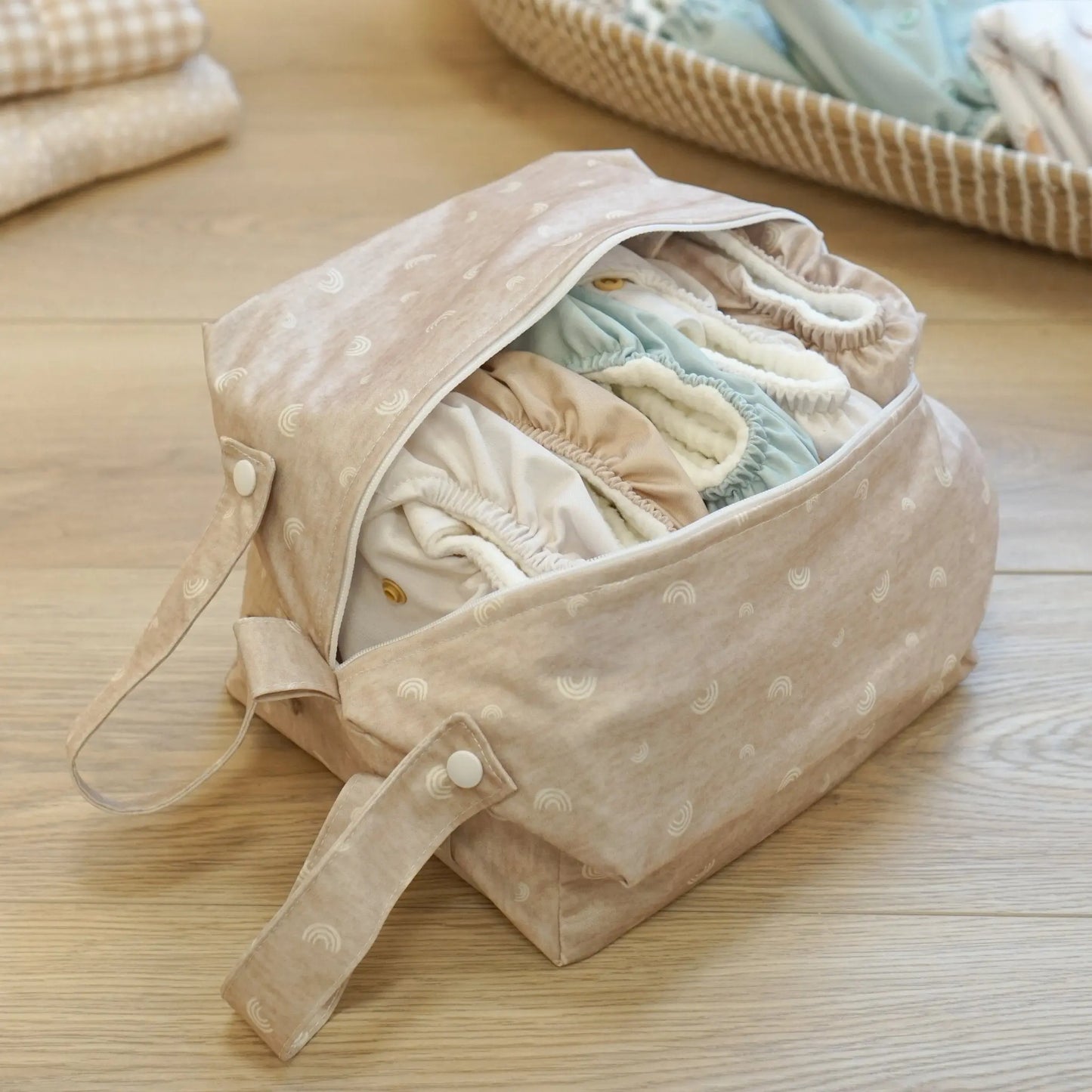 Rainbow Oatmeal Cloth Nappy Pod Modern Cloth Nappies