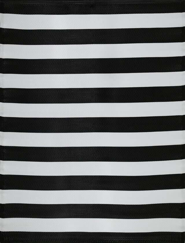 Rainbow Outdoor Rug Black & White | 1030 The Rugs