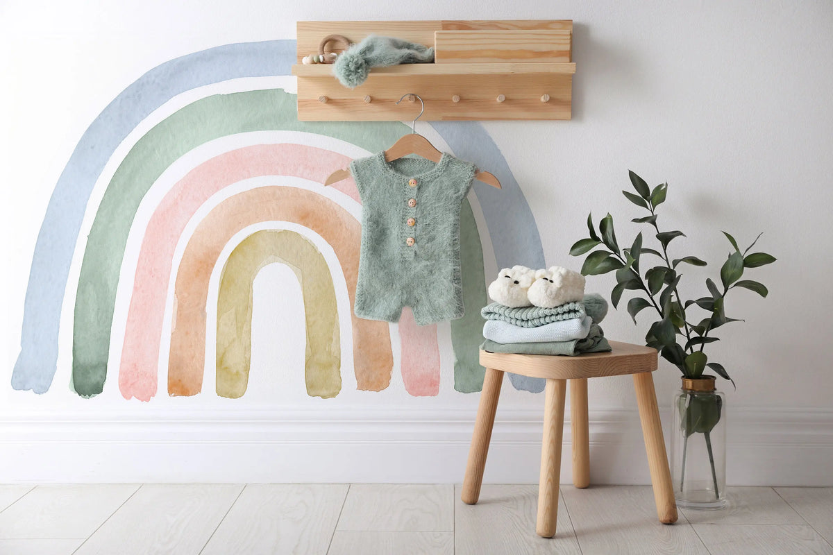 Rainbow Watercolour Wall Decal ClickWalls