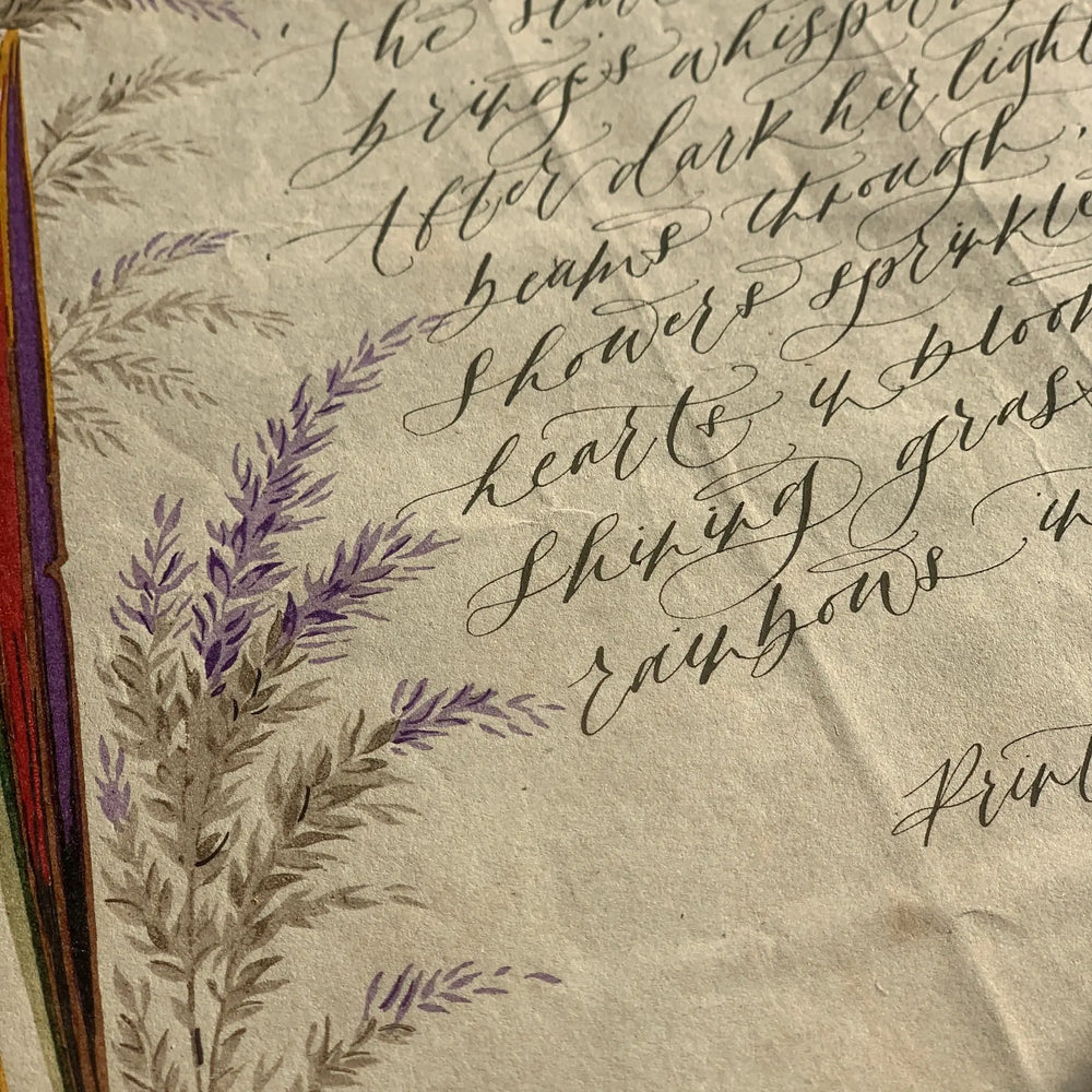 Rainbows in the Dew - The Originals - Calligraphy Collection Print Sisters