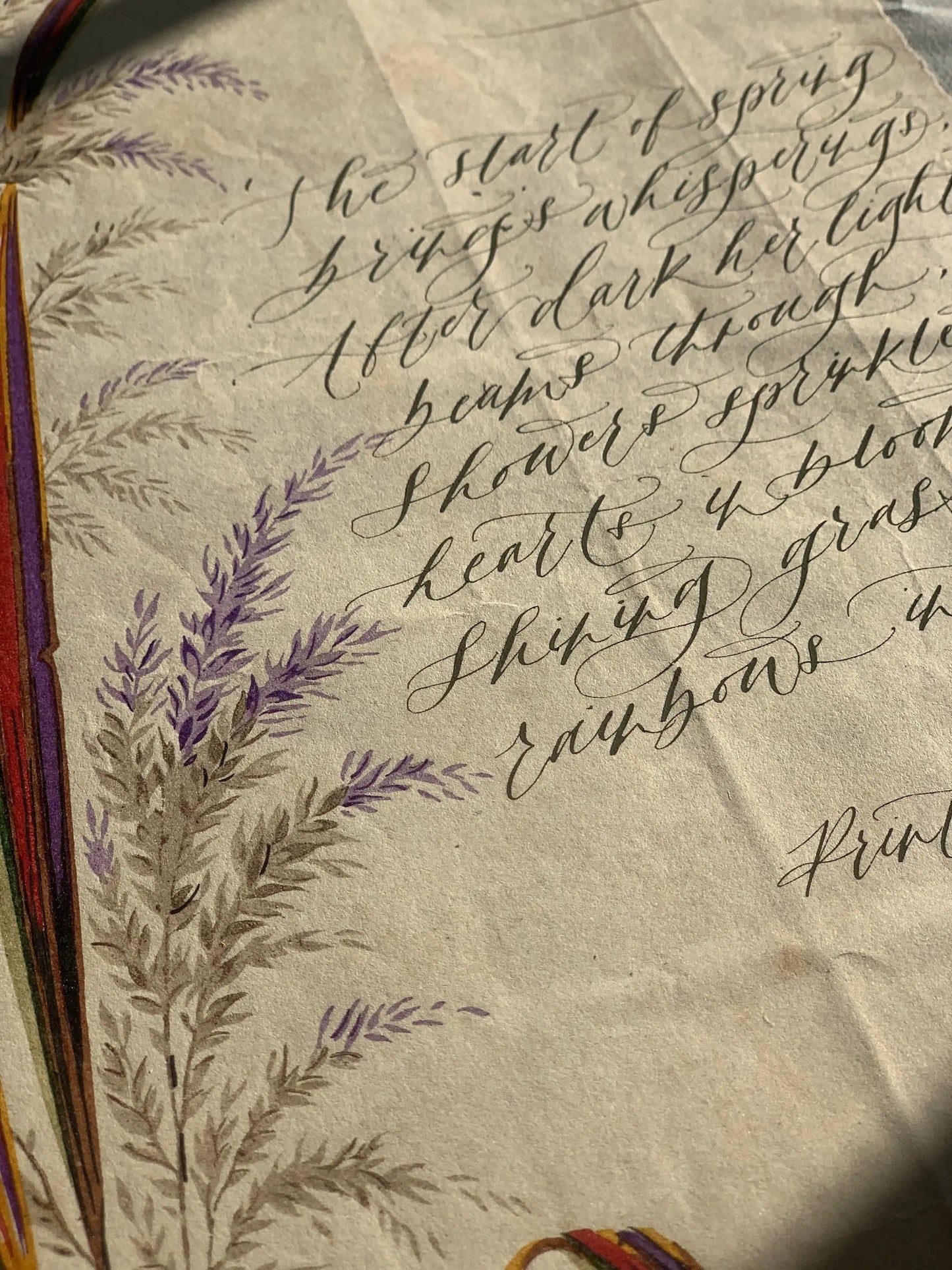 Rainbows in the Dew - The Originals - Calligraphy Collection Print Sisters