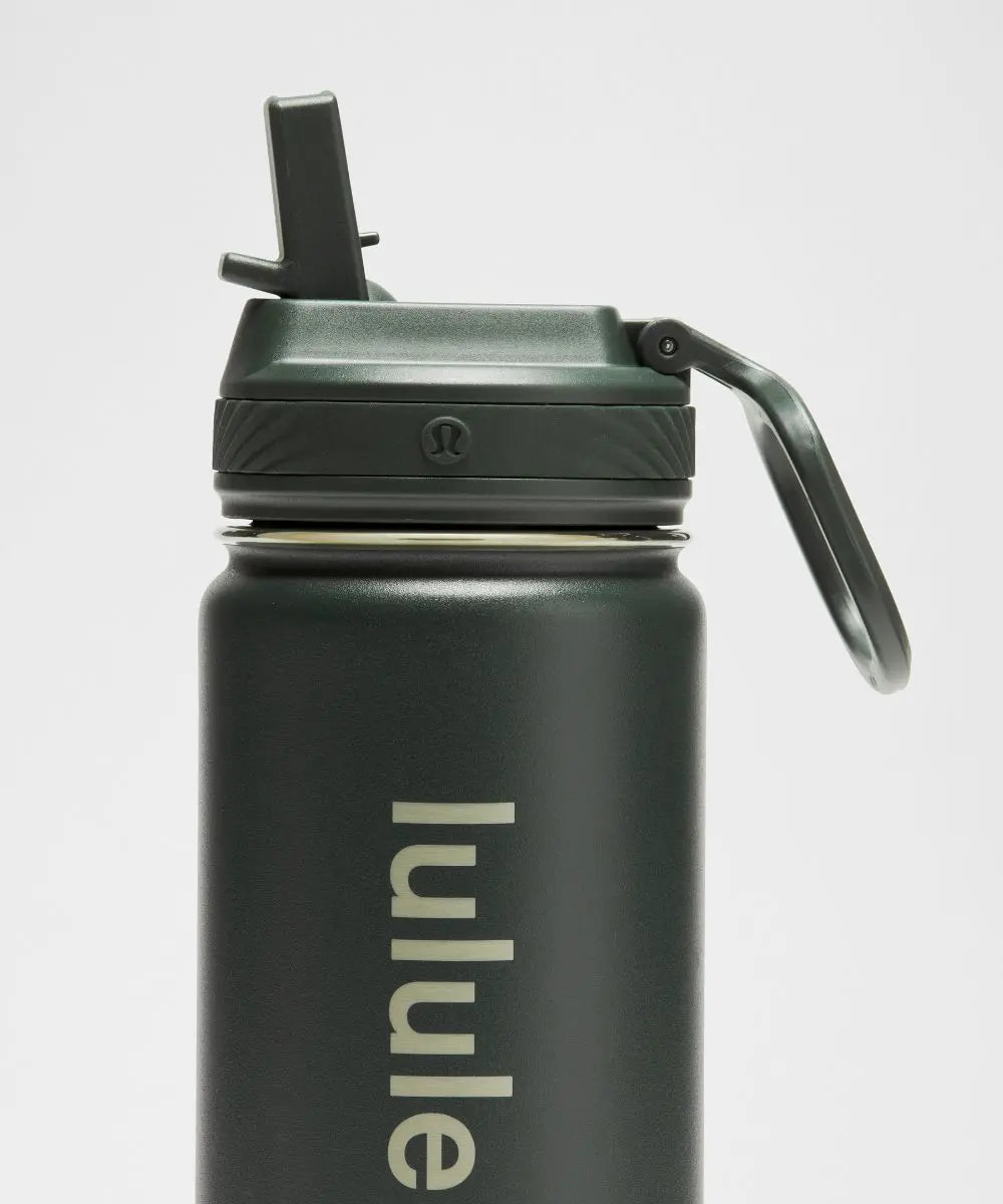 Rainforest Green Back to Life Sport Bottle 18oz Straw Lid Lululemon