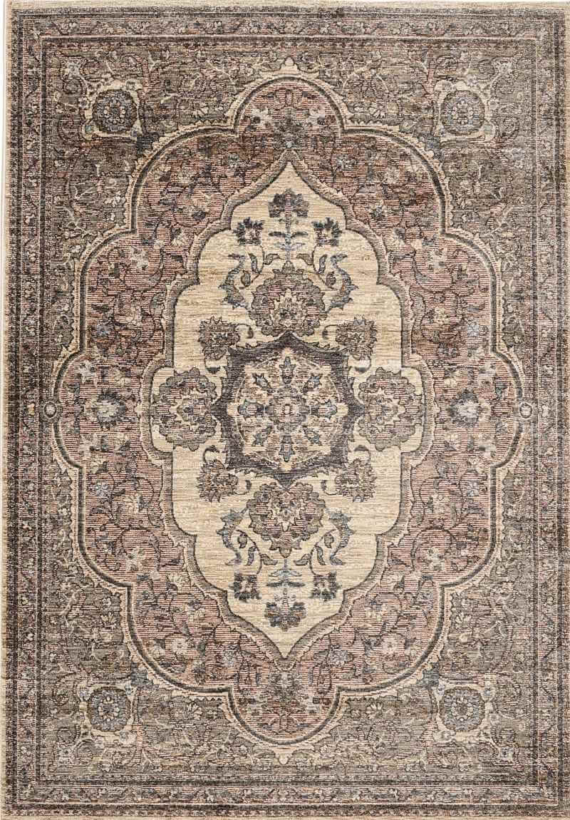 Raja Medallion Vintage Rug – Brown Heritage Elegance The Rugs