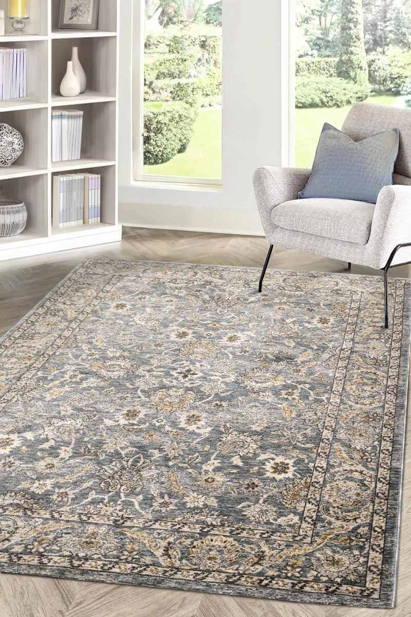 Raja Traditional Rug – Grey Vintage Elegance The Rugs