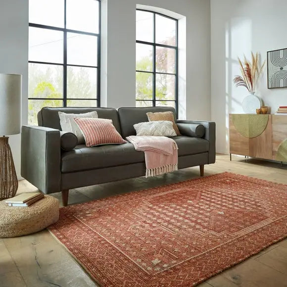 Rana Traditional Printed Jute Rug Dunelm