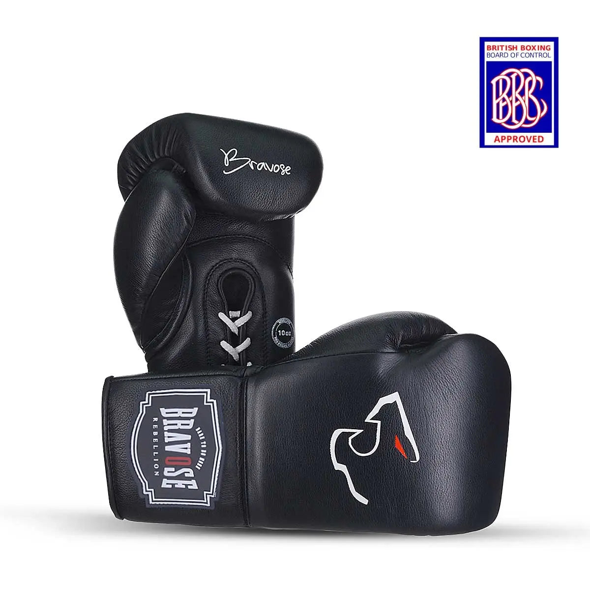 Rebellion Professional Fight Gloves Black Bravose
