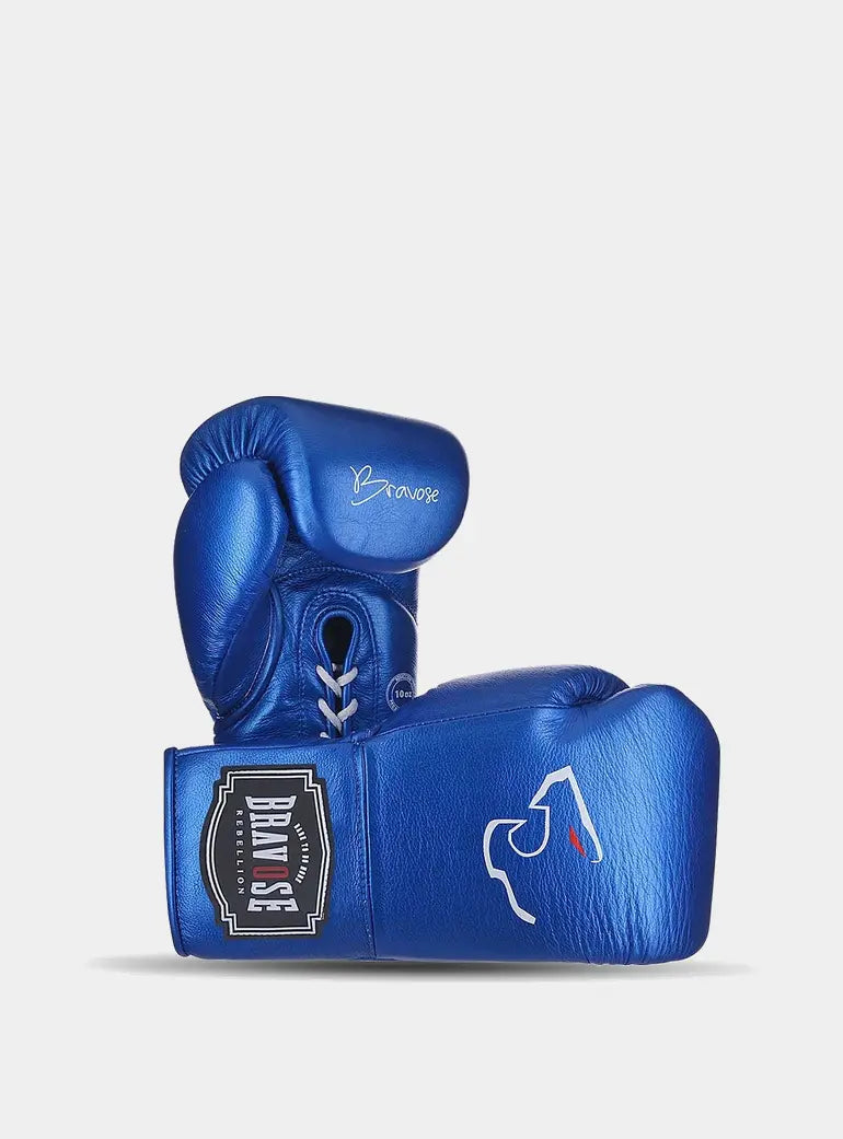 Rebellion Professional Fight Gloves Blue Bravose