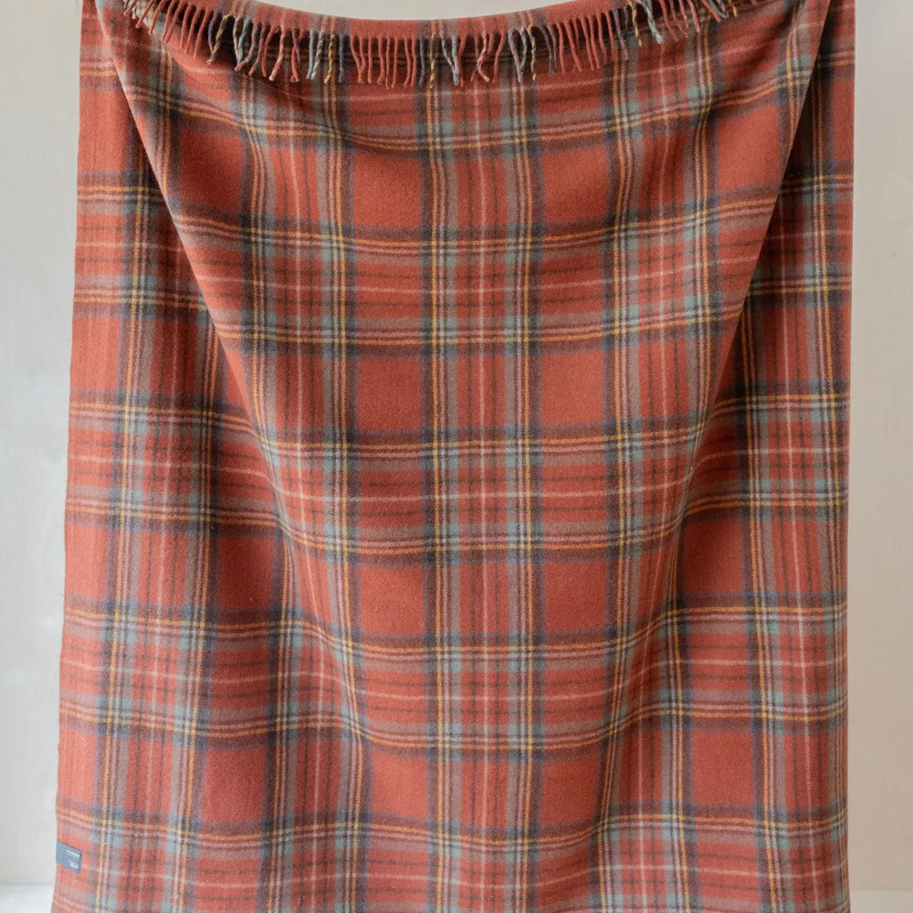 Recycled Wool Blanket in Stewart Royal Antique Tartan TartanBlanketCo