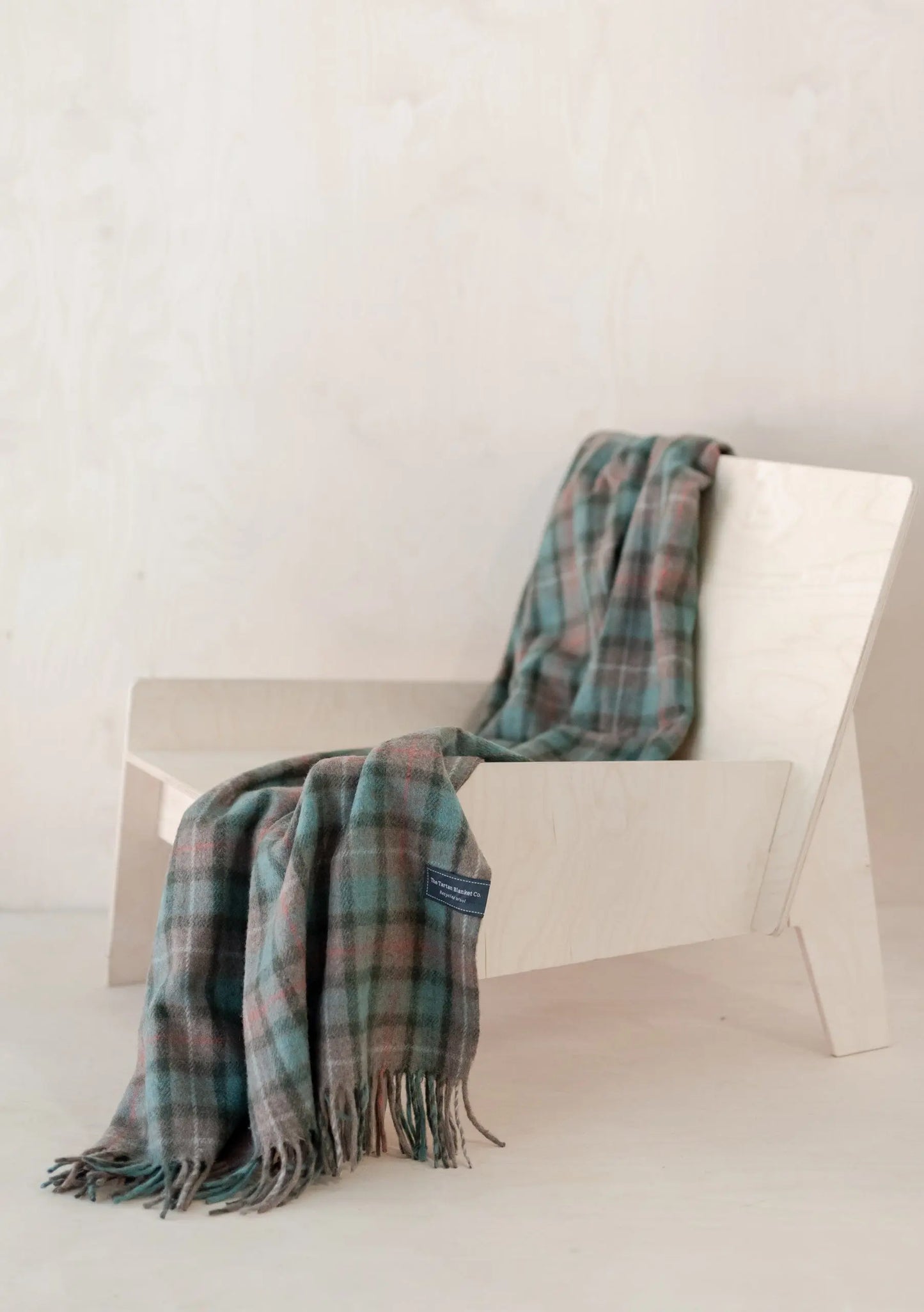 Recycled Wool Small Blanket in Fraser Hunting Weathered Tartan TartanBlanketCo