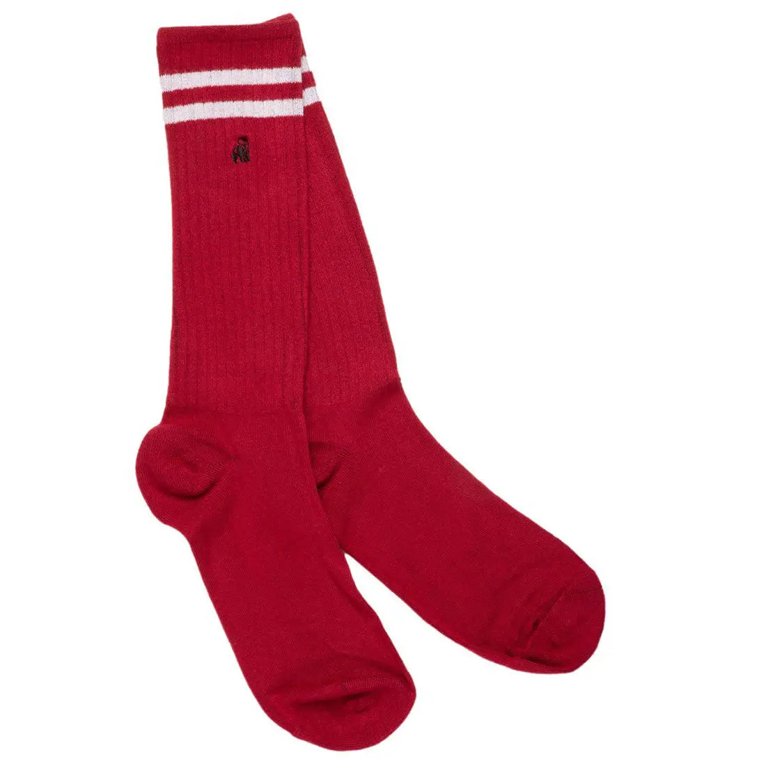 Red Athletic Bamboo Socks Swole Panda
