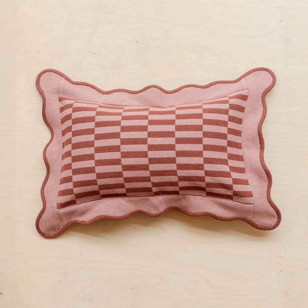 Red Checkerboard Cotton Cushion Cover TartanBlanketCo