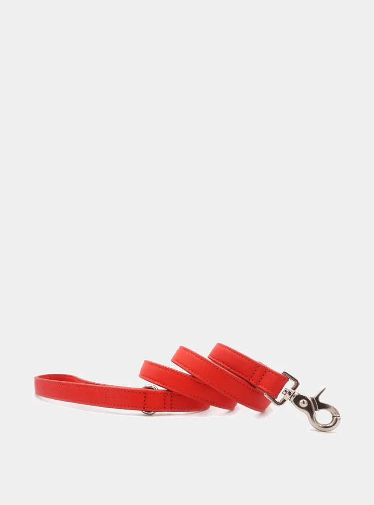 Red Leather Dog Lead Ralph & Co