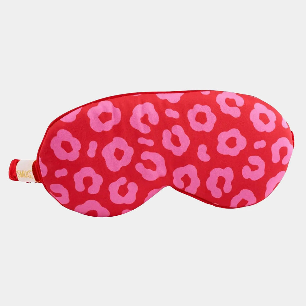 Red Leopard Cloud Padded Satin Sleep Mask SMUG