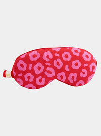 Red Leopard Cloud Padded Satin Sleep Mask SMUG