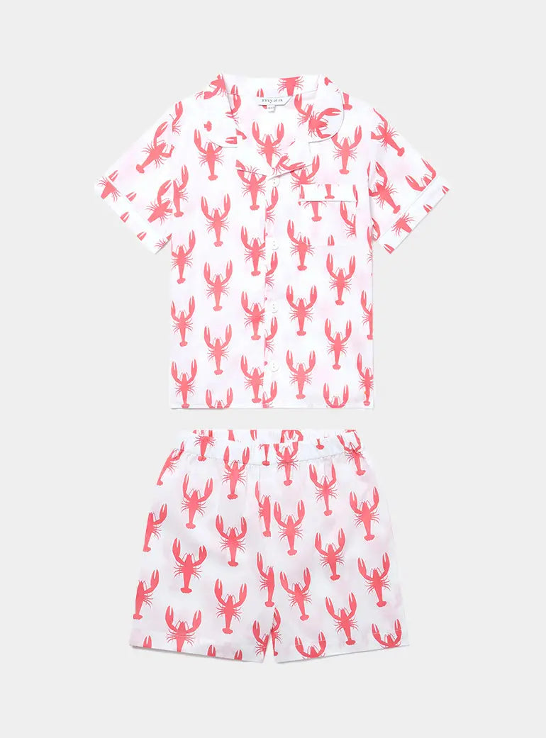 Lobster Organic Cotton Pyjama Short Set