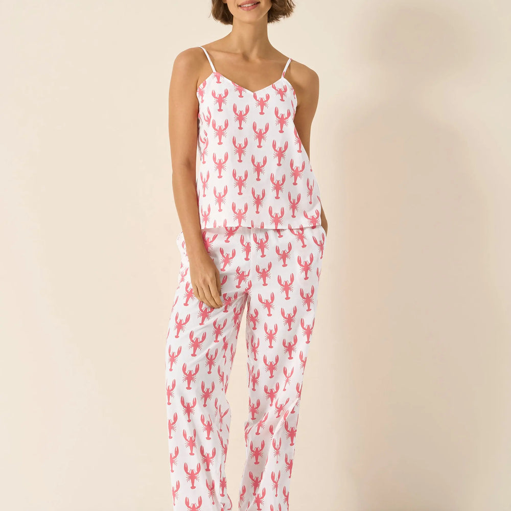 Red Lobster Women's Organic Cotton Cami Trouser Set Myza