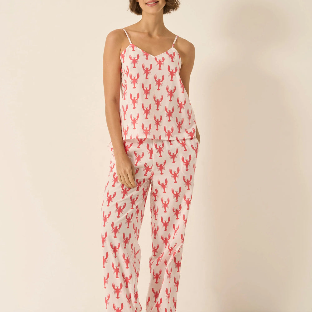Red Lobster Women's Organic Cotton Cami Trouser Set Myza
