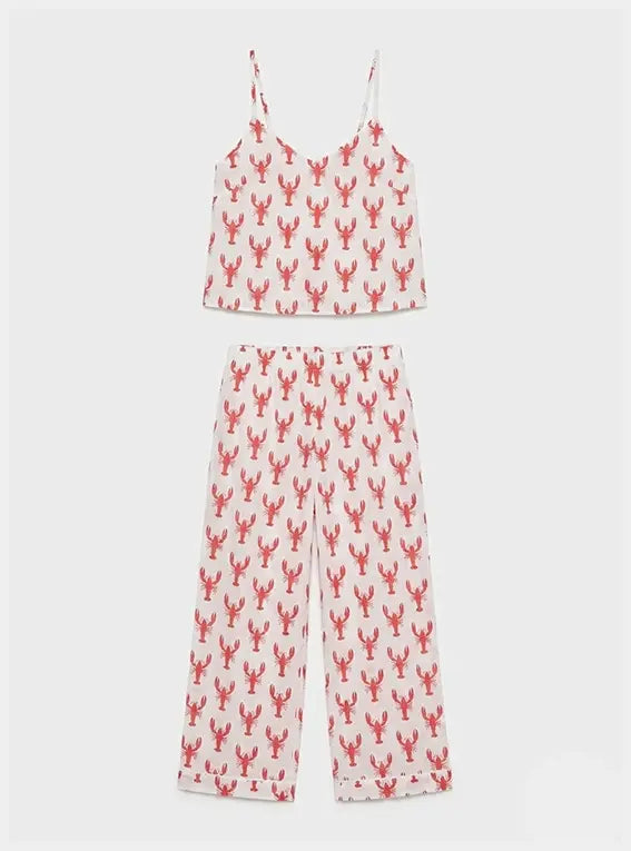 Lobster Organic Cotton Cami Trouser Set