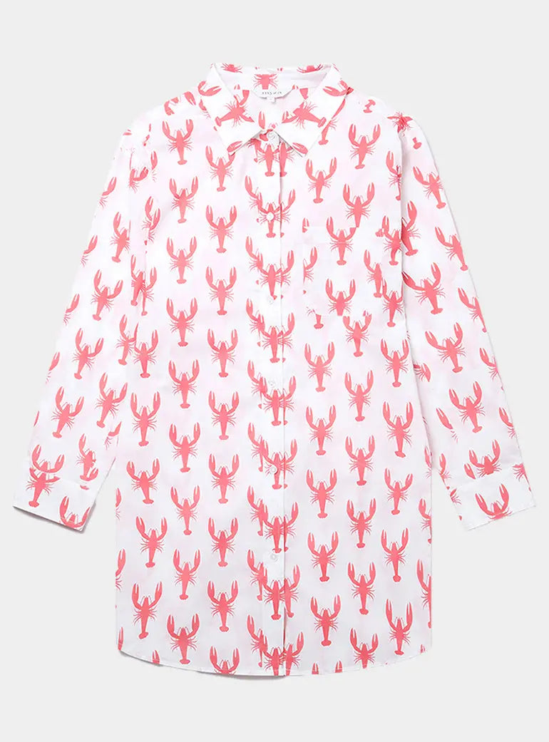 Red Lobster Women's Organic Cotton Nightshirt Myza