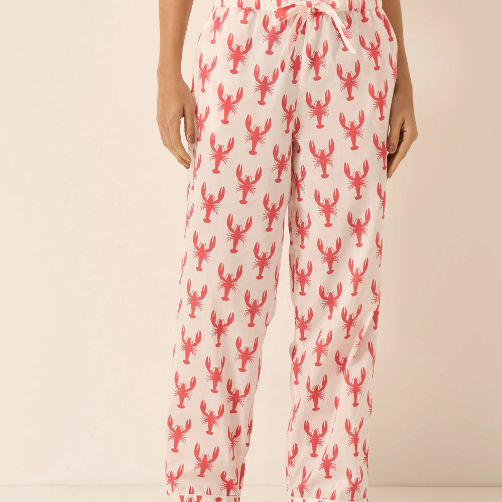 Red Lobster Women's Organic Cotton Pyjama Trouser Myza