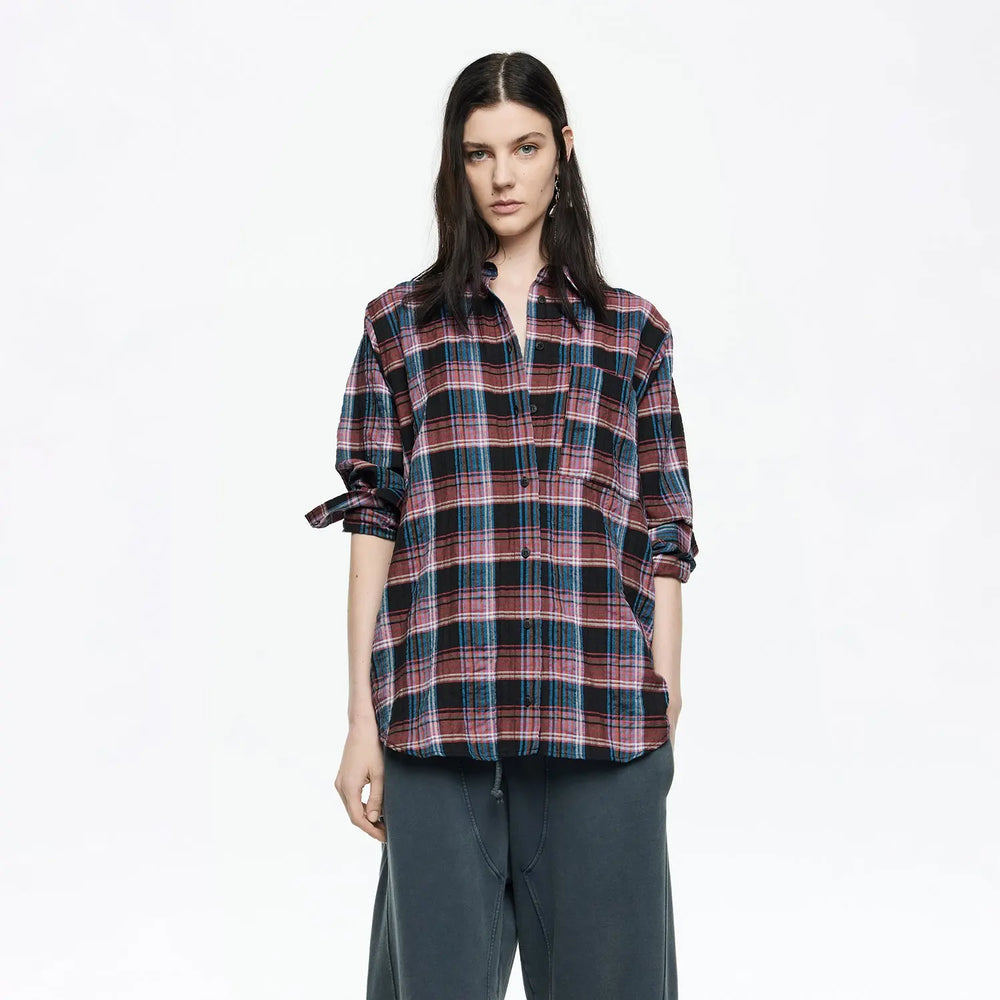 Red checked textured shirt Bimba y Lola UK