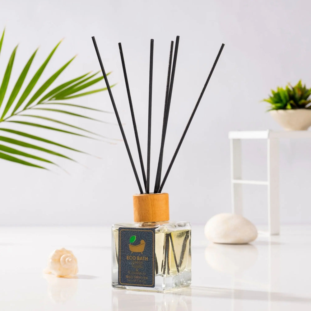 Reed Diffuser Collection - Luxurious Home Fragrance, Long-Lasting Room Diffusers with Natural Essential Oils, 100ml (3.38 Fl.Oz), Multiple Scents Available Eco Bath London