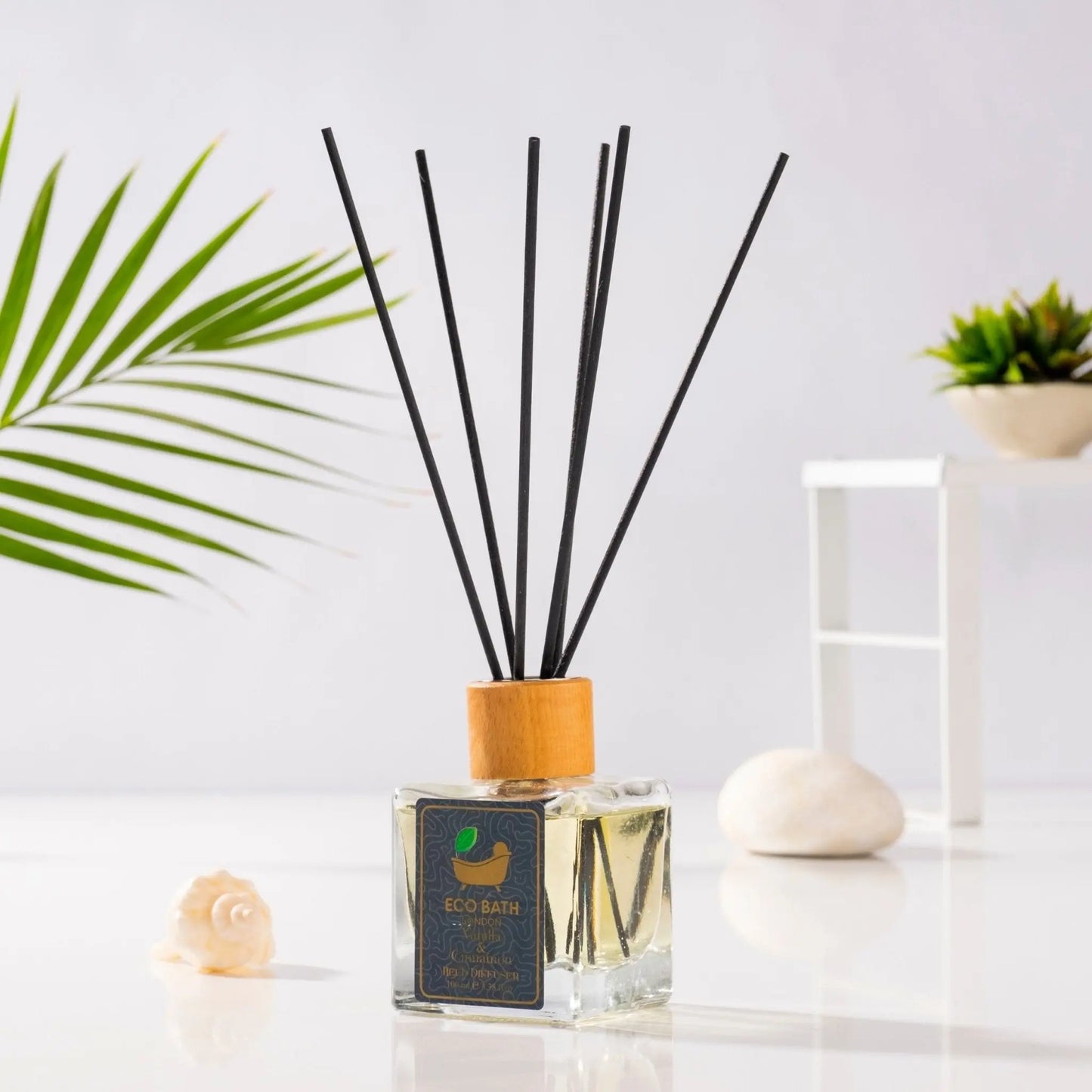 Reed Diffuser Collection - Luxurious Home Fragrance, Long-Lasting Room Diffusers with Natural Essential Oils, 100ml (3.38 Fl.Oz), Multiple Scents Available Eco Bath London