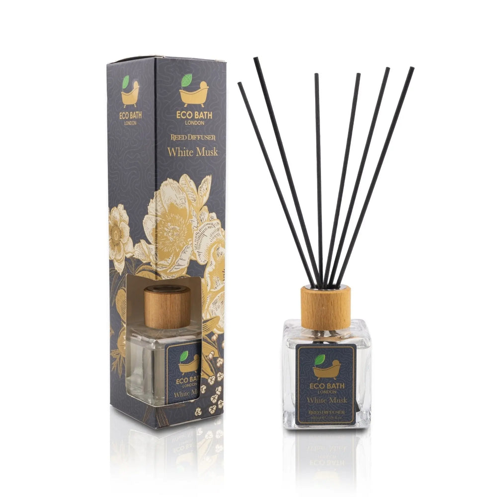 Reed Diffuser Collection - Luxurious Home Fragrance, Long-Lasting Room Diffusers with Natural Essential Oils, 100ml (3.38 Fl.Oz), Multiple Scents Available Eco Bath London