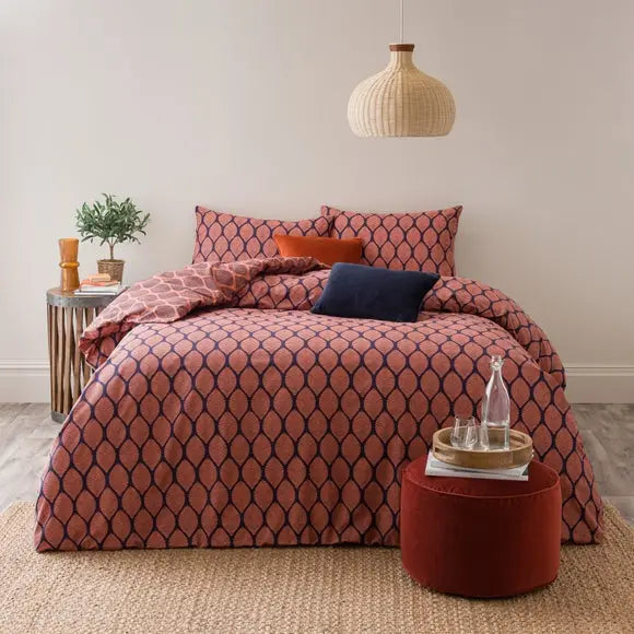 Rehan Leaves Duvet Cover & Pillowcase Set Dunelm