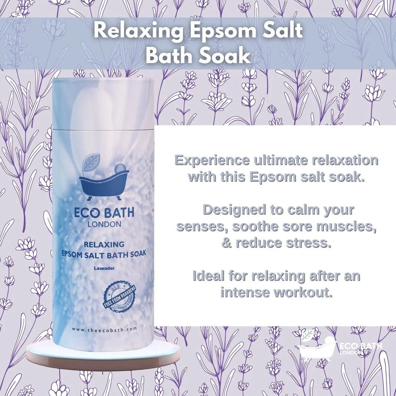 Relaxing Epsom Salt Bath Soak - Tube Eco Bath London