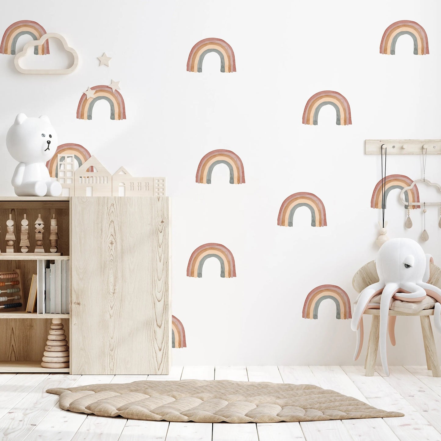 Removable Watercolor Rainbows Stickers, Rainbow, Decals for kids ClickWalls