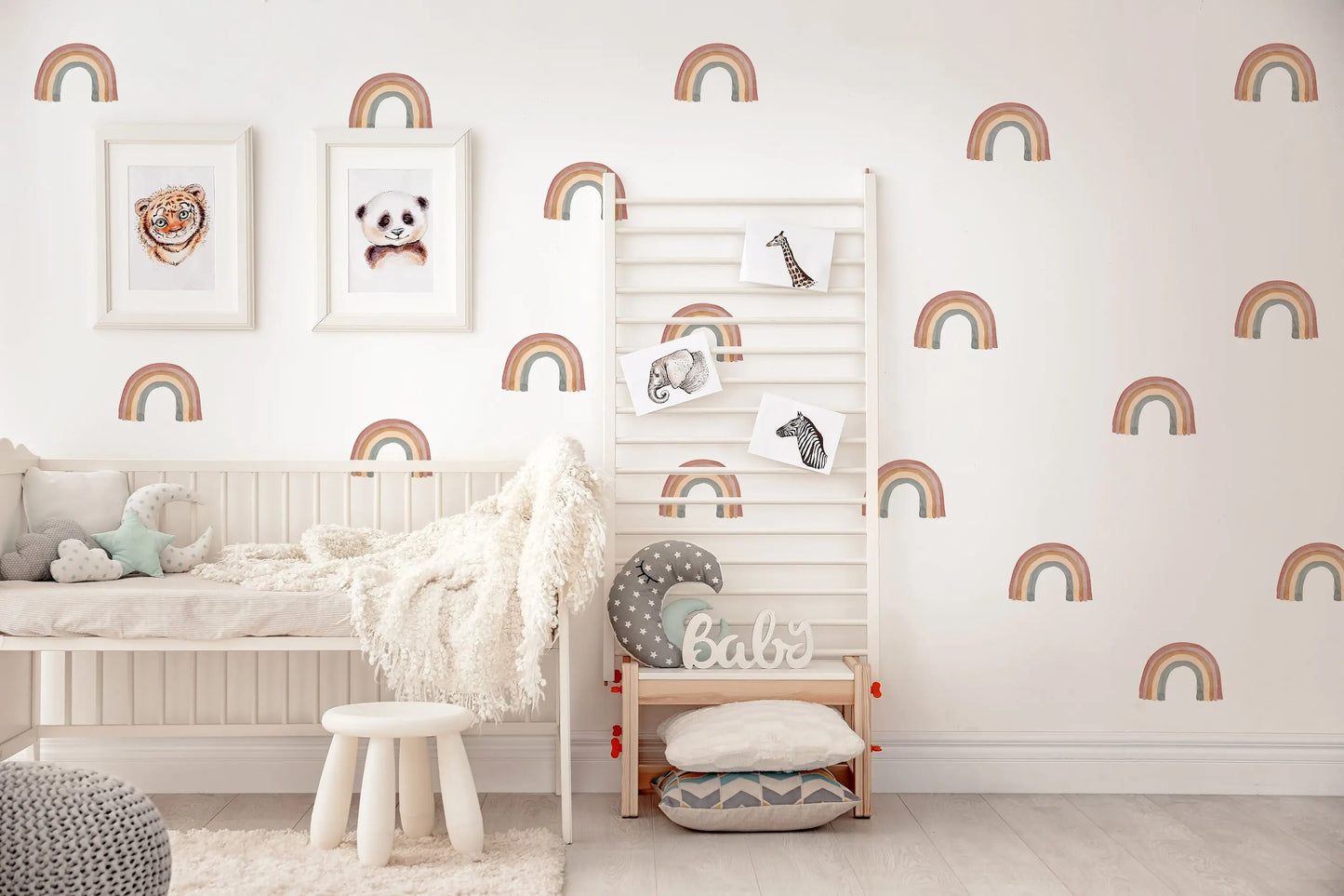 Removable Watercolor Rainbows Stickers, Rainbow, Decals for kids ClickWalls