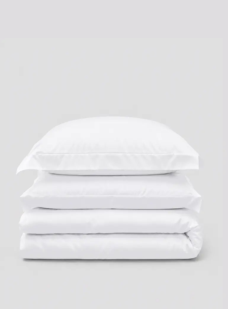 Rest Fine Cotton Percale White Bedlinen Dormitory
