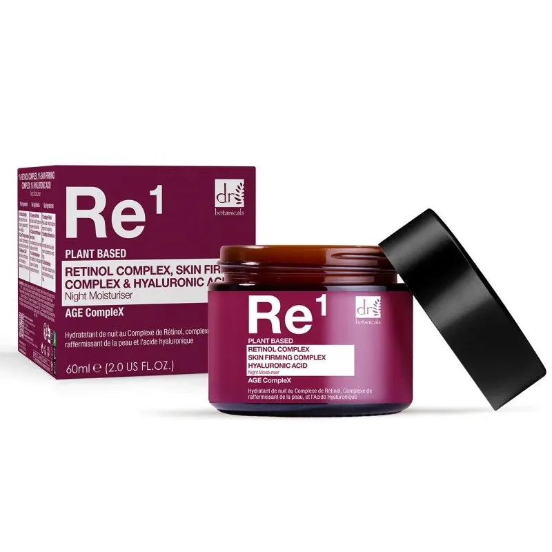 Retinol Complex 1%, Skin Firming Complex 1% & Hyaluronic Acid 1% Night Moisturiser 60ml Dr Botanicals