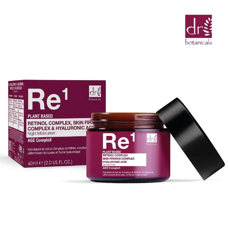 Retinol Complex 1%, Skin Firming Complex 1% & Hyaluronic Acid 1% Night Moisturiser 60ml Dr Botanicals
