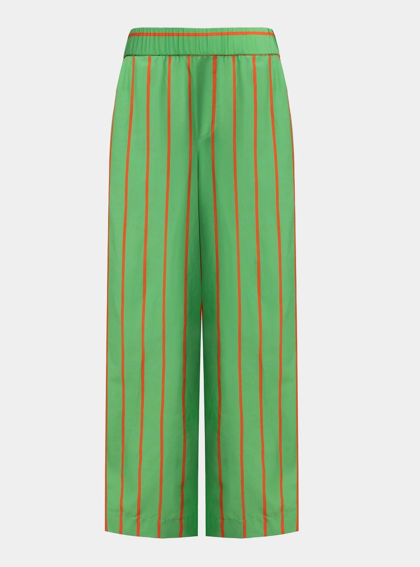 Retro Green Silk Cotton Unisex Trousers NOKAYA