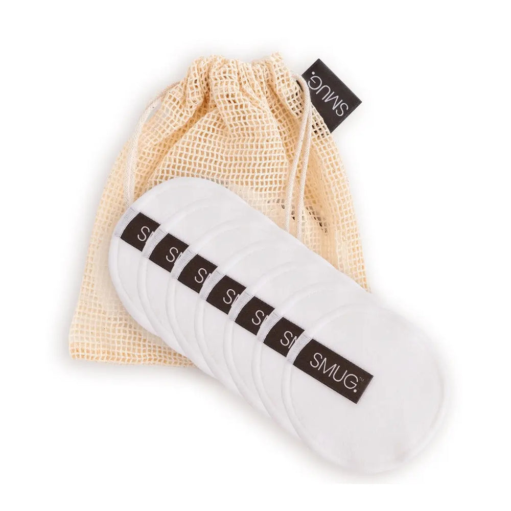 Reusable Cotton Cleanse Pads with Mesh Wash Bag SMUG