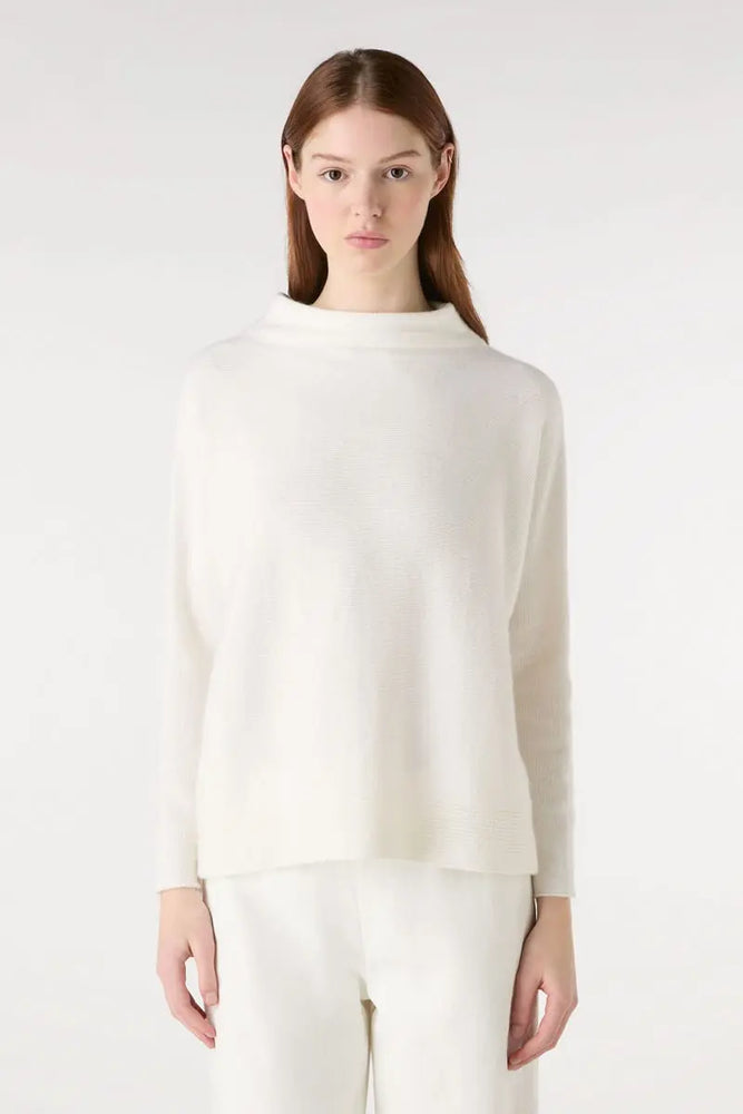 Rhea Horizontal Sweater - White Bamford
