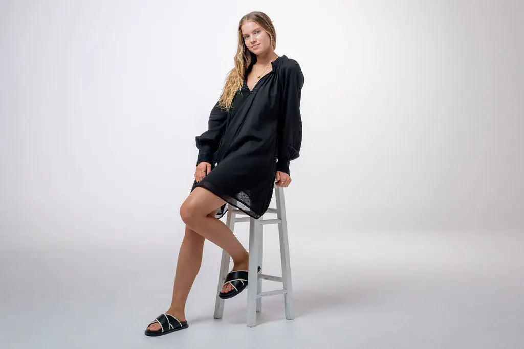 Rhea Short Frill Dress Naree Clothing