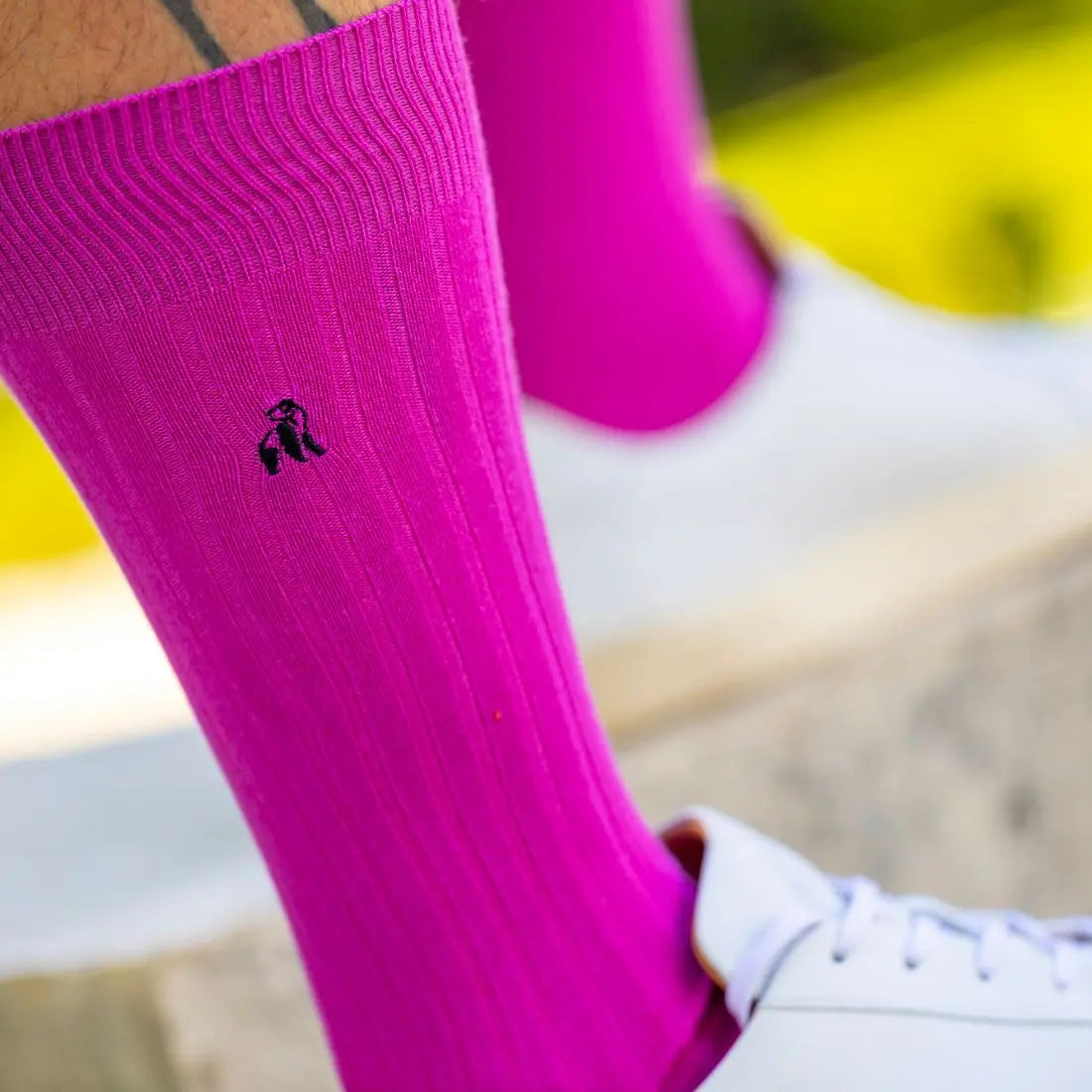 Rich Pink Bamboo Socks Swole Panda