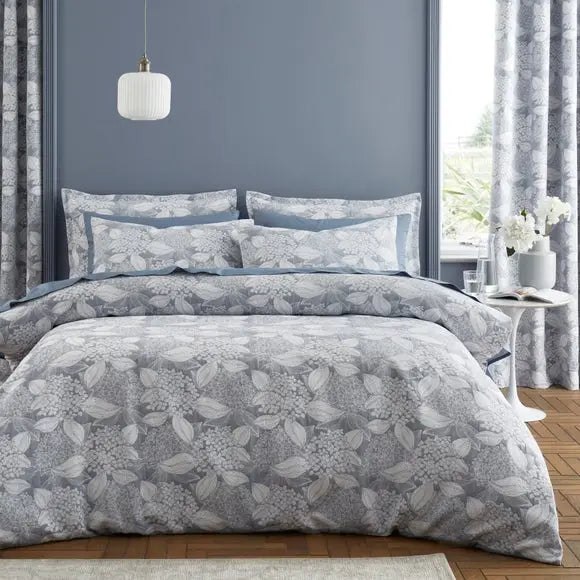 Ripley Hydrangea Jacquard Duvet Cover & Pillowcase Set Dunelm