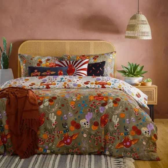 Riviera La Vida 144 Thread Count Reversible Duvet Cover & Pillowcase Set Dunelm