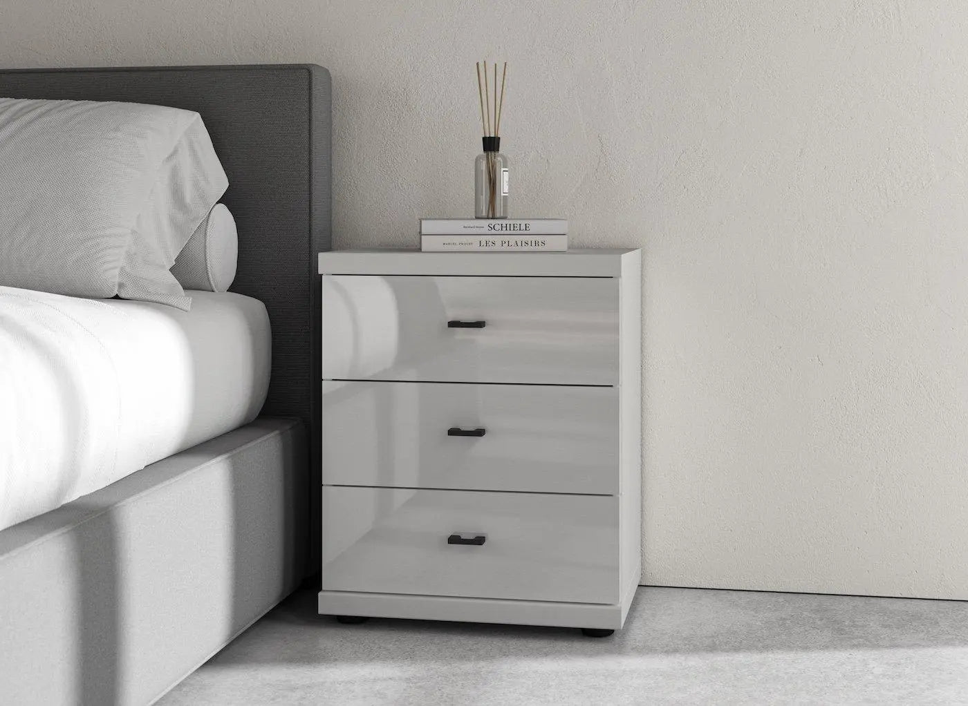 Roberts Drawer Bedside - Grey Dreams