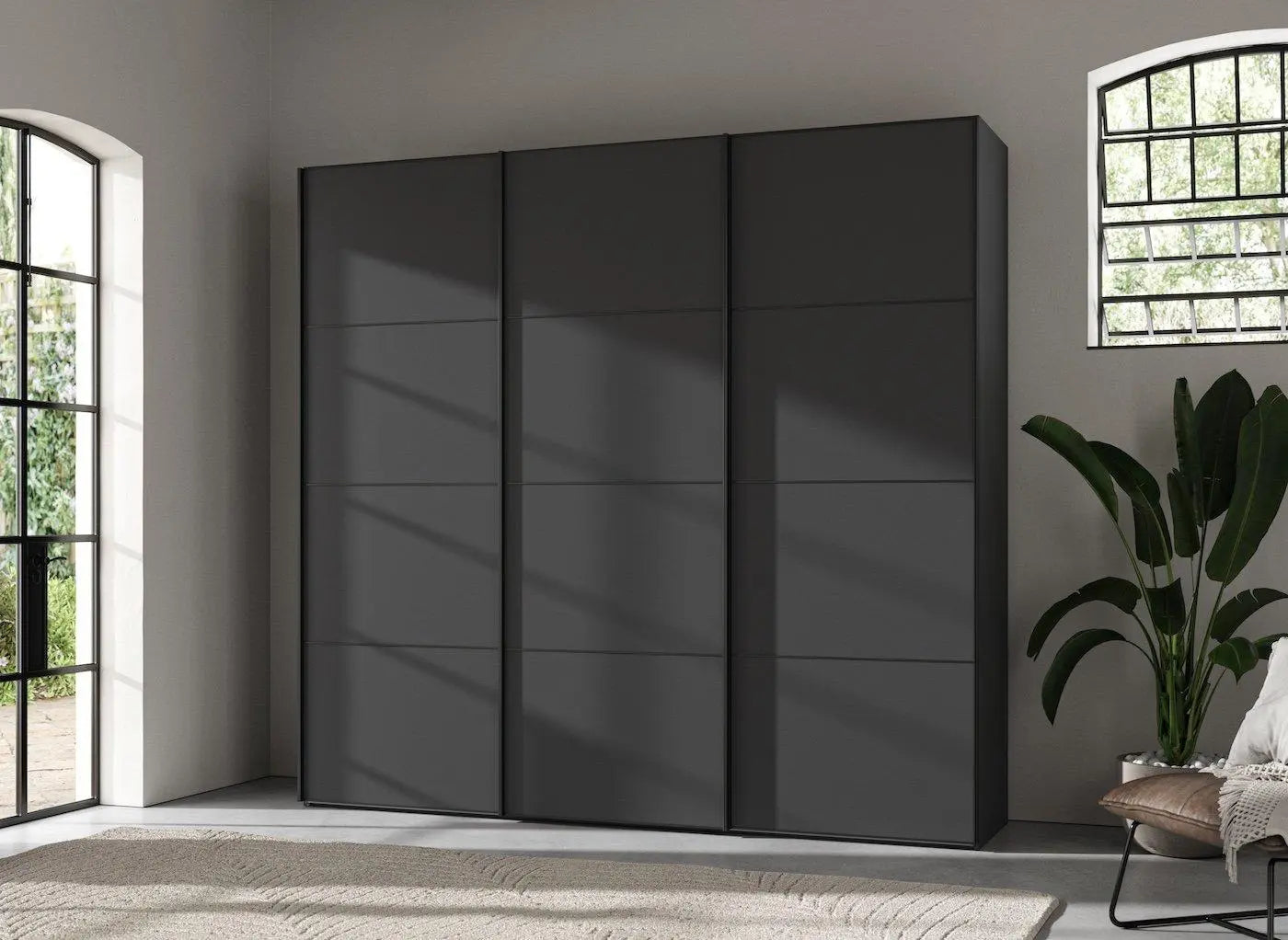 Roberts Large 3-Door Wardrobe - Grey Dreams