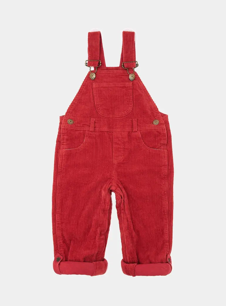 Robin Red Chunky Cord Dungarees Dotty Dungarees