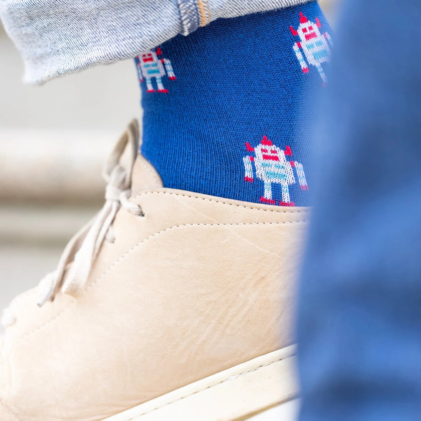 Robot Bamboo Socks Swole Panda