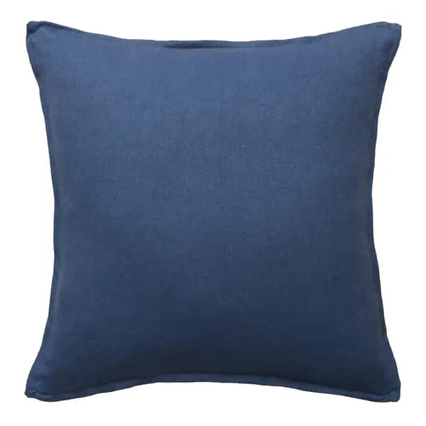 Rocco Denim, Sustainable Feather, Cushion With Trim/Fringe & Linen & Linen Blend Plain Andrew Martin
