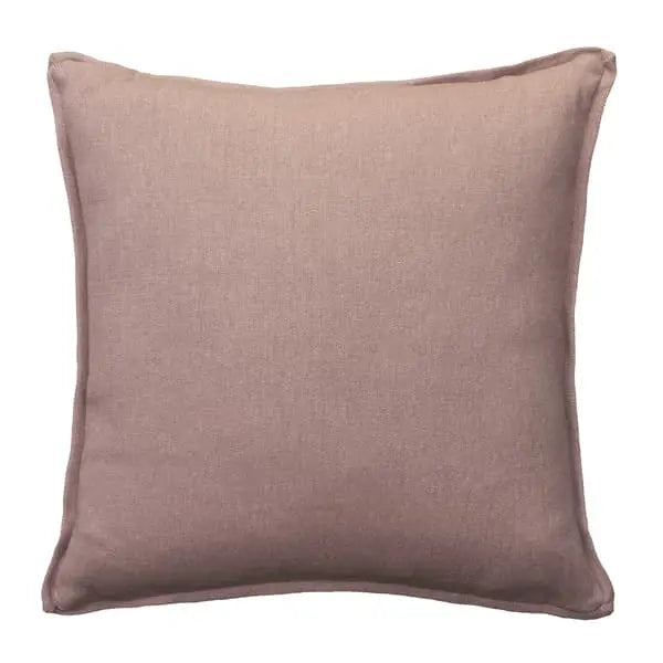Rocco Heather, Sustainable Feather, Cushion With Trim/Fringe & Linen & Linen Blend Plain Andrew Martin