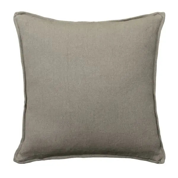 Rocco Mountain, Sustainable Feather, Cushion With Trim/Fringe & Linen & Linen Blend Plain Andrew Martin