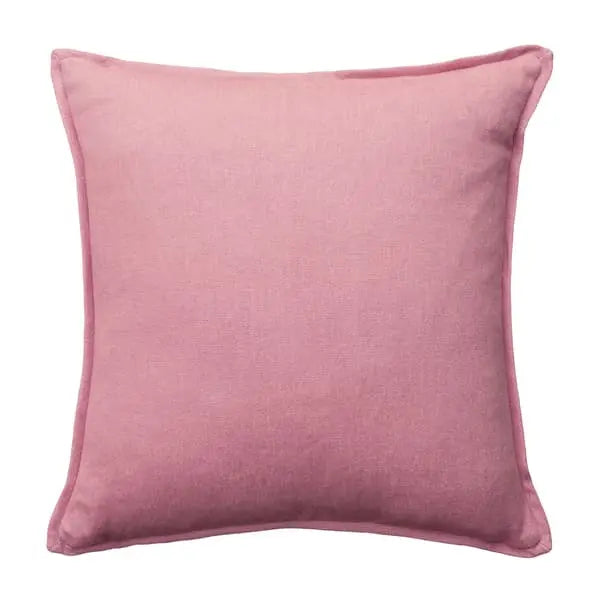 Rocco Rose, Sustainable Feather, Cushion With Trim/Fringe & Linen & Linen Blend Plain Andrew Martin